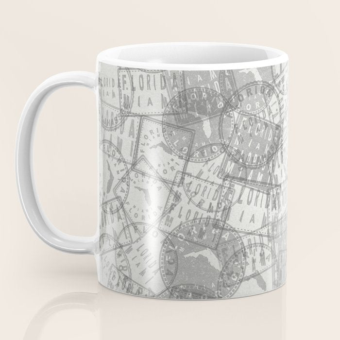 Vintage Florida Miami Travel Stamp Pattern Coffee Mug Gallery Image 3