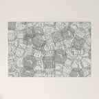 Vintage Florida Miami Travel Stamp Pattern Welcome Mat Gallery Image 1