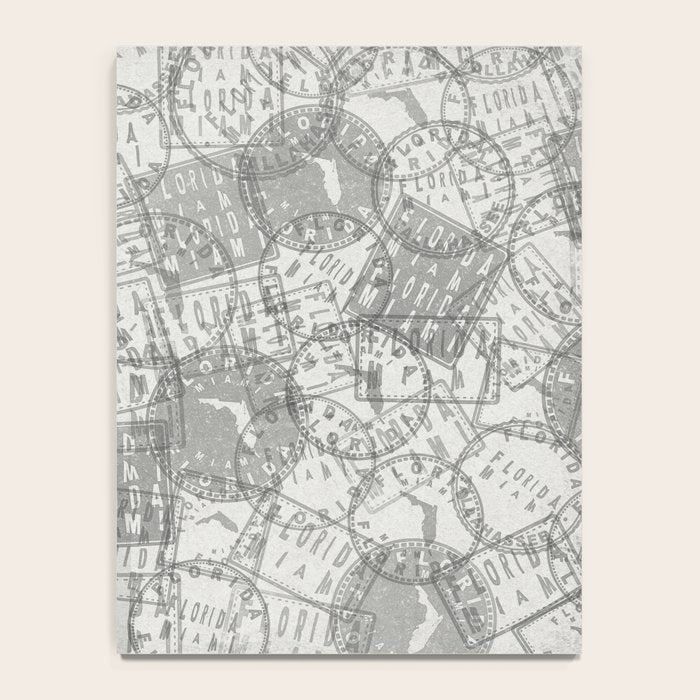 Vintage Florida Miami Travel Stamp Pattern Notebook Gallery Image 4