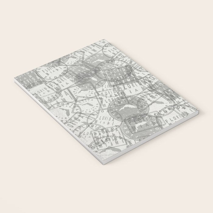 Vintage Florida Miami Travel Stamp Pattern Notebook Gallery Image 3