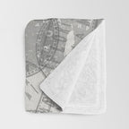 Vintage Florida Miami Travel Stamp Pattern Throw Blanket Gallery Image 3