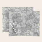 Vintage Florida Miami Travel Stamp Pattern Placemat Gallery Image 1