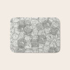 Vintage Florida Miami Travel Stamp Pattern Bath Mat Gallery Image 1