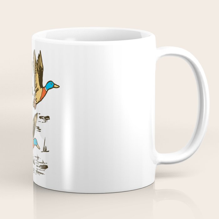Mallard Ducks in Flight Waterfowl Coffee Mug Gallery Image 1