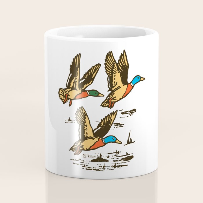 Mallard Ducks in Flight Waterfowl Coffee Mug Gallery Image 4