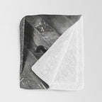 Chimpanzee Reading Newspaper, Black and White Vintage Art Throw Blanket Gallery Image 3