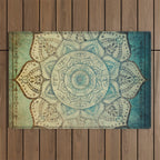 Faded Bohemian Mandala Outdoor Rug Gallery Image 1