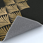 Reims France Luxueux Black and Gold Art Deco Rug Gallery Image 4
