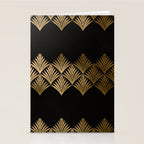 Reims France Luxueux Black and Gold Art Deco Stationery Card Gallery Image 2