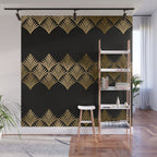 Reims France Luxueux Black and Gold Art Deco Wall Mural Gallery Image 1