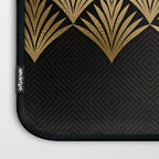 Reims France Luxueux Black and Gold Art Deco Laptop Sleeve Gallery Image 3