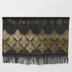 Reims France Luxueux Black and Gold Art Deco Wall Hanging Gallery Image 1