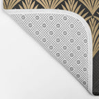 Reims France Luxueux Black and Gold Art Deco Bath Mat Gallery Image 2