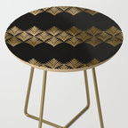 Reims France Luxueux Black and Gold Art Deco Side Table Gallery Image 2