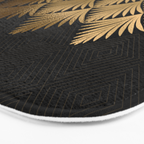 Reims France Luxueux Black and Gold Art Deco Bath Mat Gallery Image 3