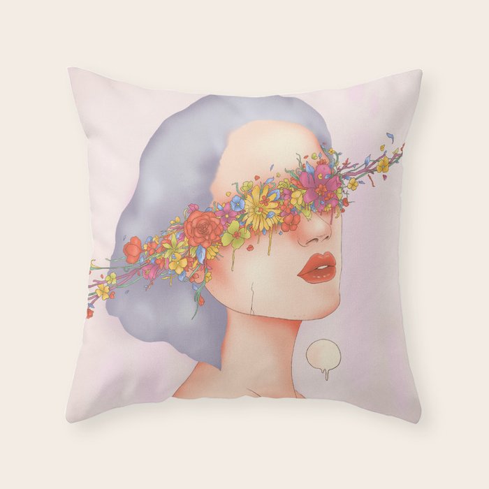 Blinded by Beauty Throw Pillow Gallery Image 6