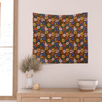 Abstract floral pattern  Wall Tapestry Gallery Image 2