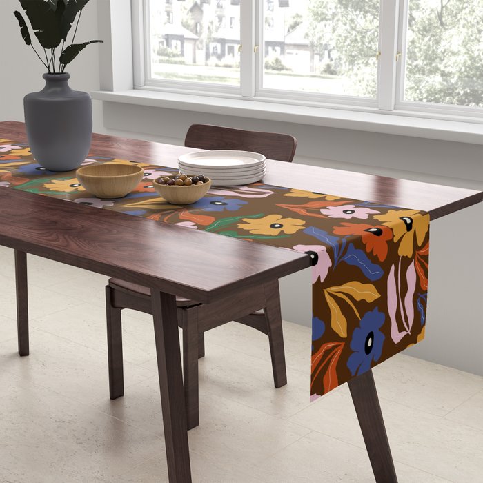 Abstract floral pattern  Table Runner Gallery Image 2