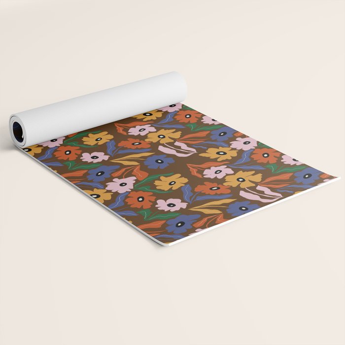 Abstract floral pattern  Yoga Mat Gallery Image 2