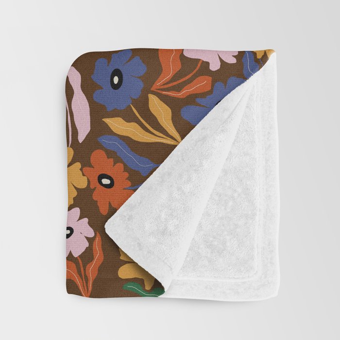 Abstract floral pattern  Throw Blanket Gallery Image 3