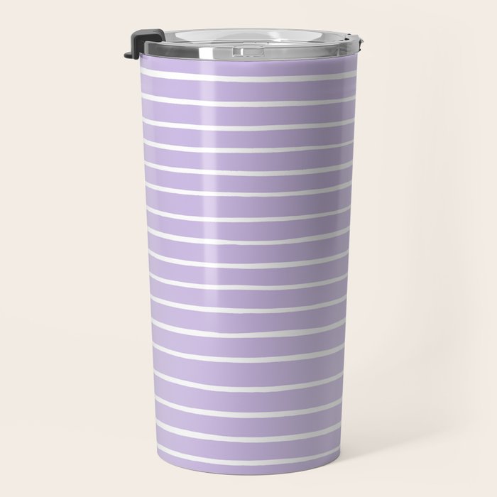 Stripes Lavender Travel Mug Gallery Image 3