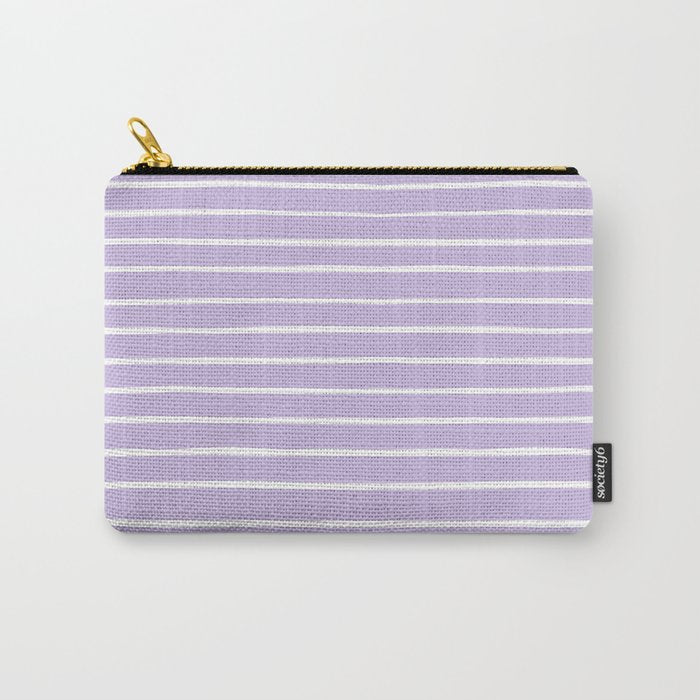 Stripes Lavender Carry All Pouch Gallery Image 1