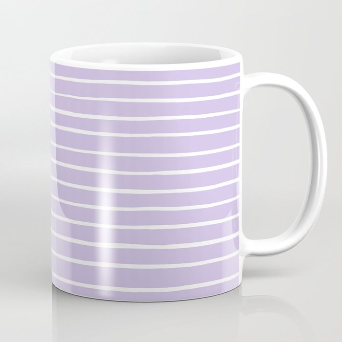 Stripes Lavender Coffee Mug Gallery Image 1