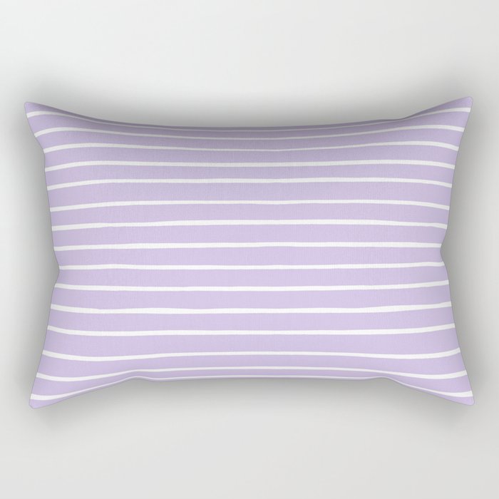 Stripes Lavender Rectangular Pillow Gallery Image 2