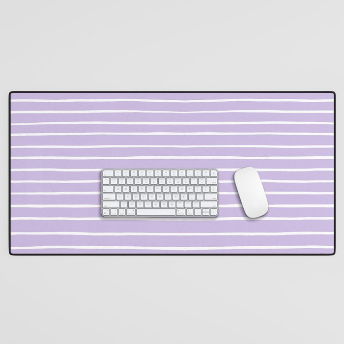 Stripes Lavender Desk Mat Gallery Image 1