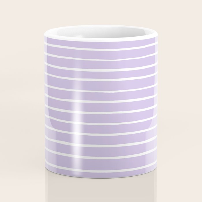 Stripes Lavender Coffee Mug Gallery Image 4