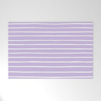 Stripes Lavender Welcome Mat Gallery Image 1