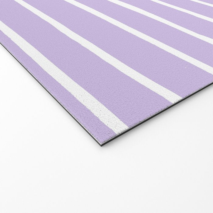 Stripes Lavender Welcome Mat Gallery Image 2