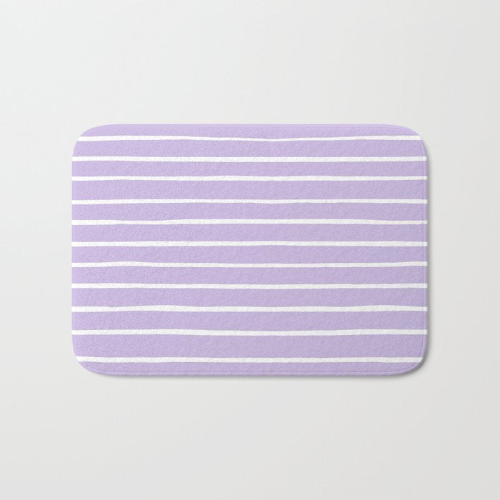 Stripes Lavender Bath Mat Gallery Image 1