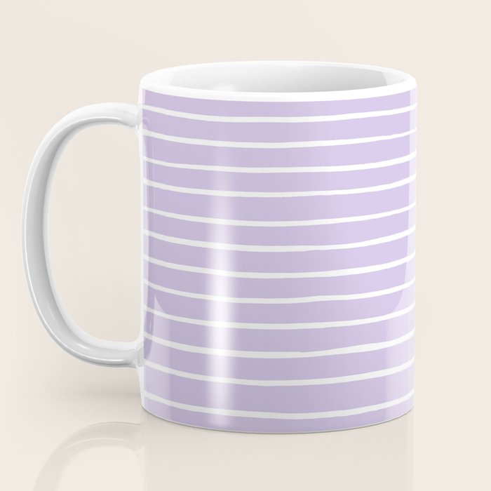Stripes Lavender Coffee Mug Gallery Image 3
