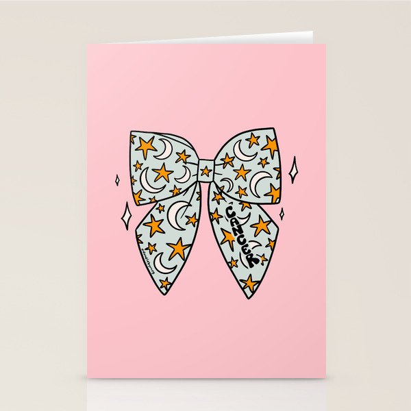 Cancer Zodiac Bow Stationery Card Gallery Image 1