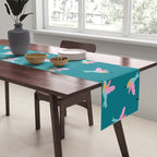 Happy Little Humming Birds on Dark Teal Table Runner Gallery Image 2