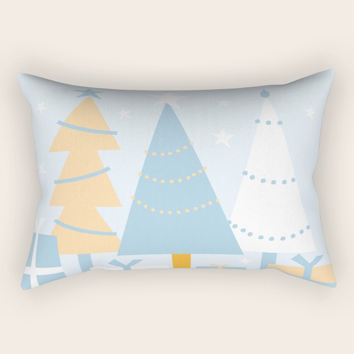 Christmas tree and presents Rectangular Pillow Gallery Image 2