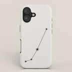 Aries Zodiac Star Constellation Line Art White iPhone Case Gallery Image 1