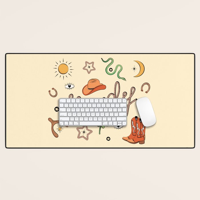 Howdy - Lucky Western Charms Desk Mat Gallery Image 1