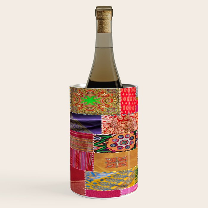 Boho Sari Patchwork Quilt Wine Chiller Gallery Image 1
