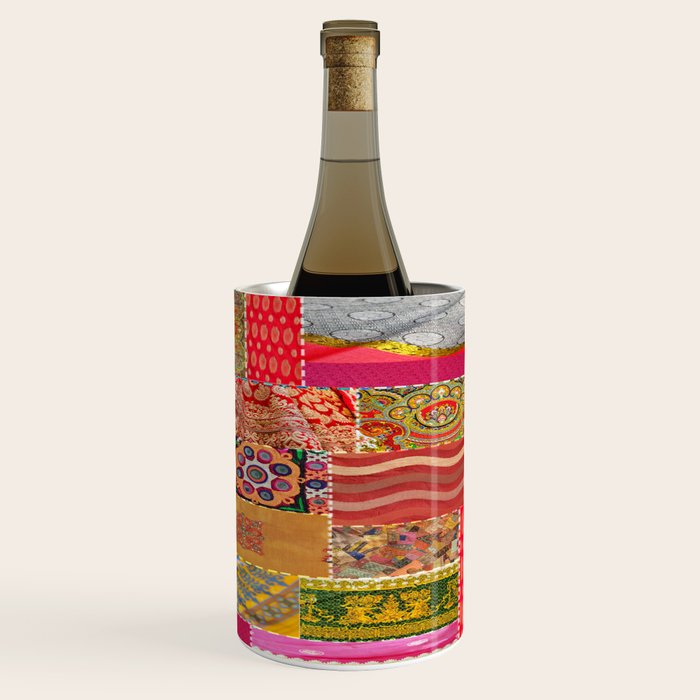 Boho Sari Patchwork Quilt Wine Chiller Gallery Image 3