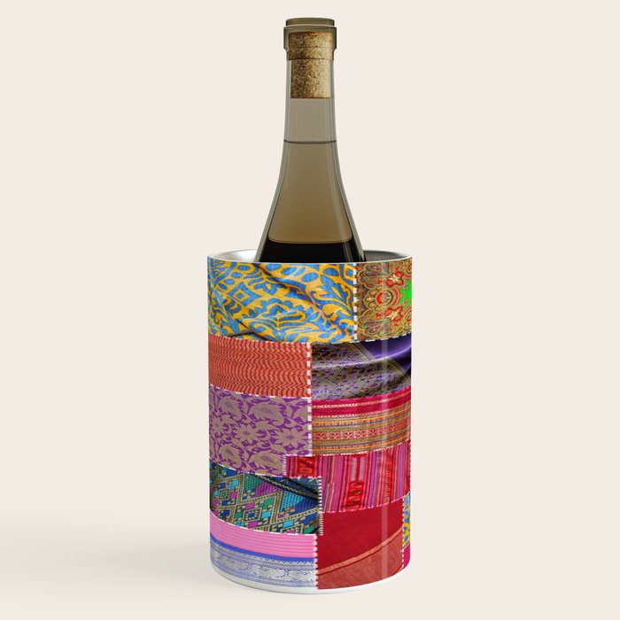 Boho Sari Patchwork Quilt Wine Chiller Gallery Image 2