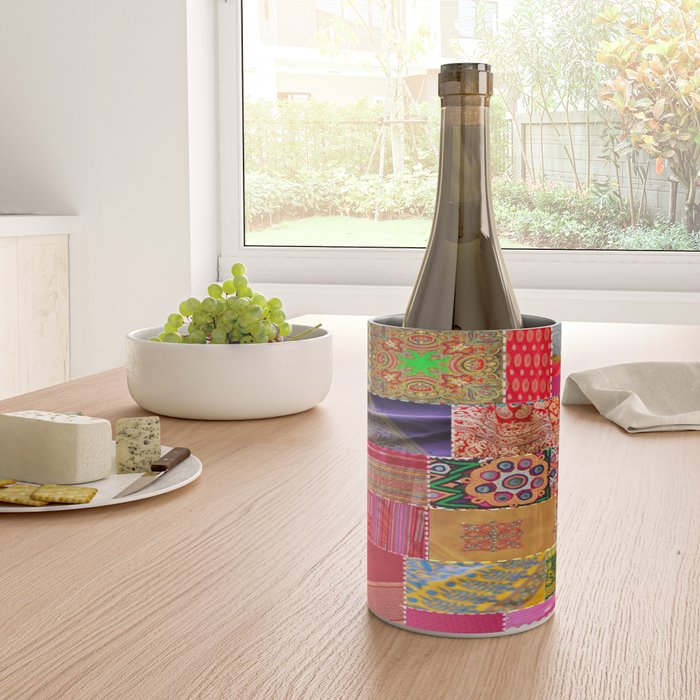 Boho Sari Patchwork Quilt Wine Chiller Gallery Image 4