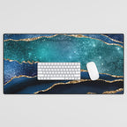 Blue Night Galaxy Marble Desk Mat Gallery Image 1