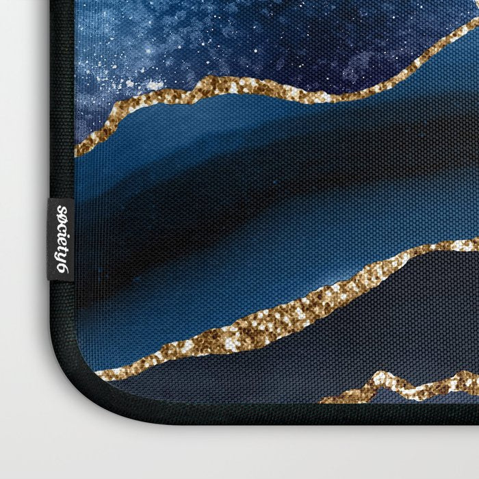 Blue Night Galaxy Marble Laptop Sleeve Gallery Image 3