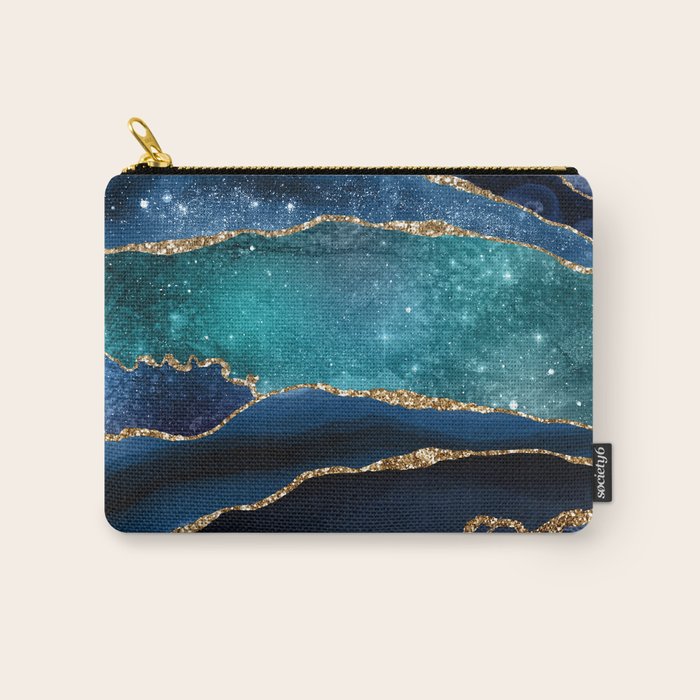 Blue Night Galaxy Marble Carry All Pouch Gallery Image 1