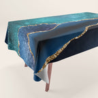 Blue Night Galaxy Marble Tablecloth Gallery Image 1