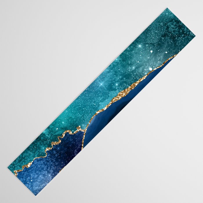 Blue Night Galaxy Marble Table Runner Gallery Image 3