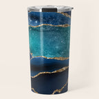 Blue Night Galaxy Marble Travel Mug Gallery Image 1