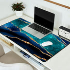 Blue Night Galaxy Marble Desk Mat Gallery Image 2